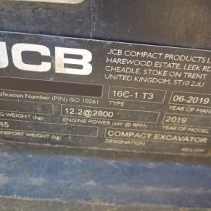 foto 1.6t minibagger JCB 16C-1